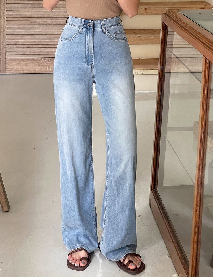 [SHORT/BASIC/LONG]-５°クールワイドパンツ LIGHT BLUE(LONG)