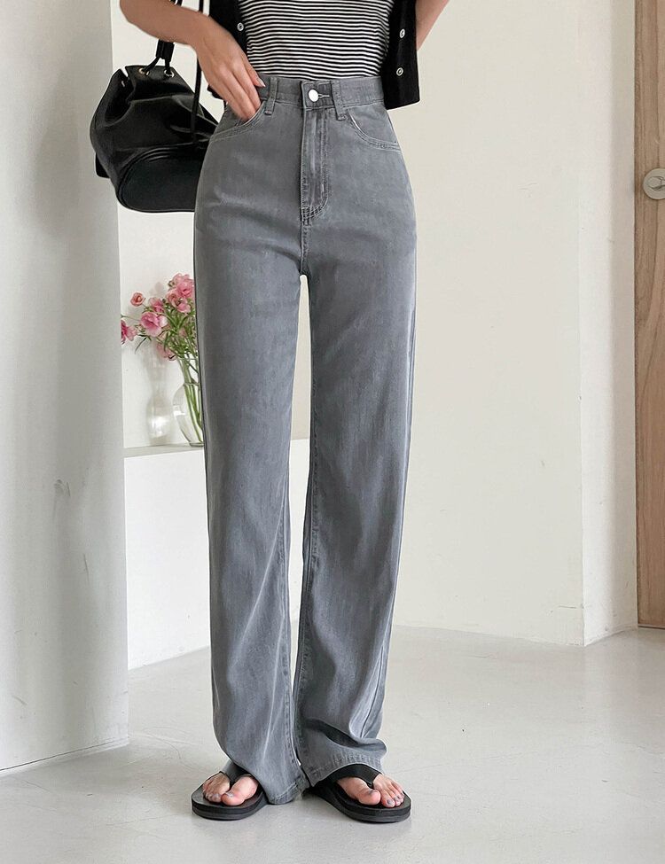[SHORT/BASIC/LONG]-５°クールワイドパンツ GRAY(LONG)