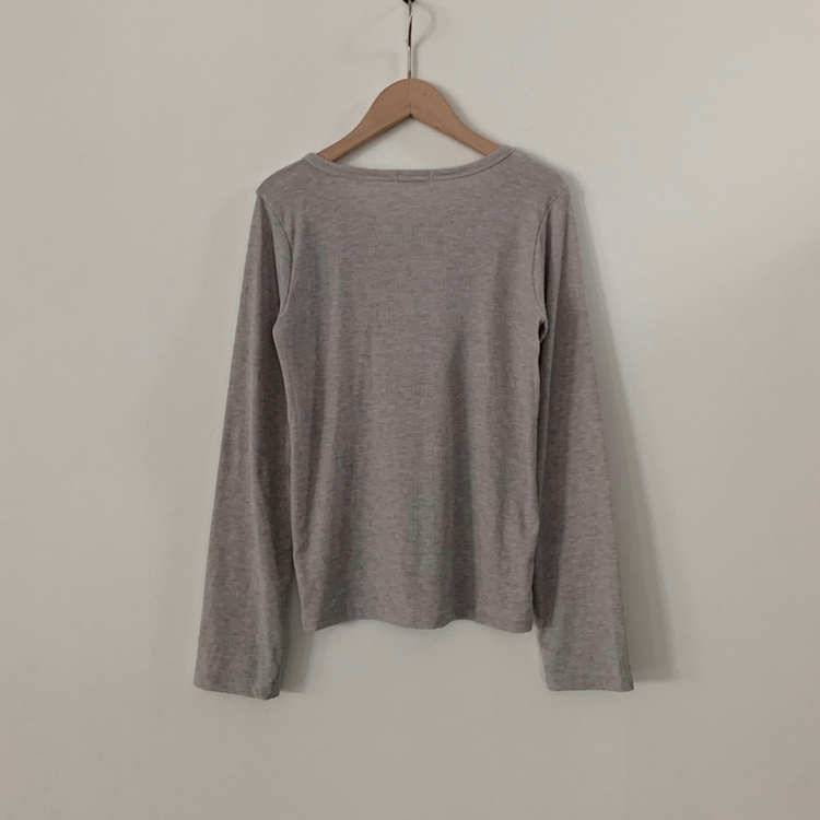 말라보이는 버튼 찰랑 티셔츠 4color