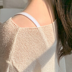ノースリーブ ts3264 クロップド丈モダールキャミトップス Ivory