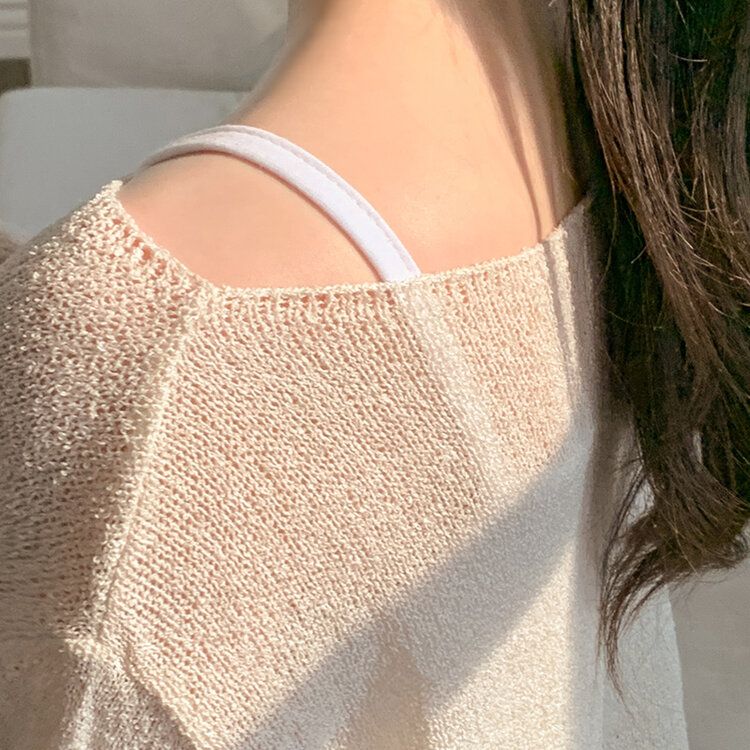 ts3264 クロップド丈モダールキャミトップス Ivory
