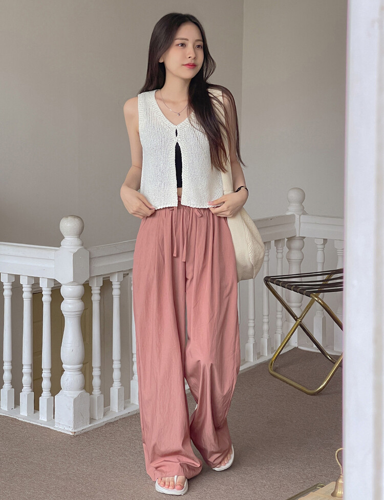 토스 매트 밴딩 롱팬츠 브릭