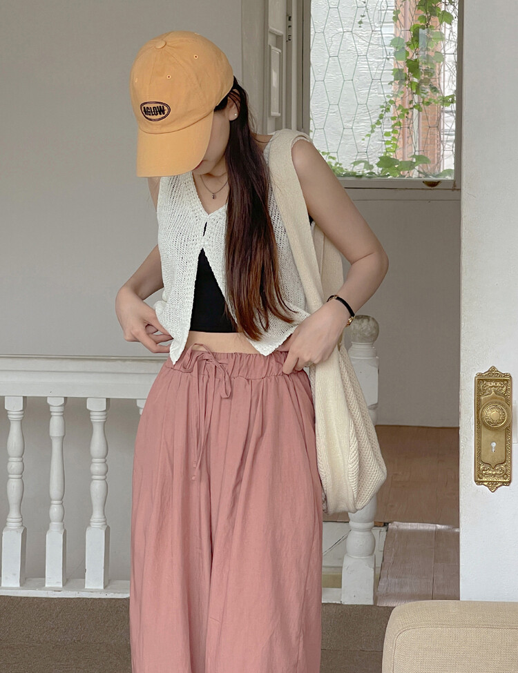 토스 매트 밴딩 롱팬츠 브릭