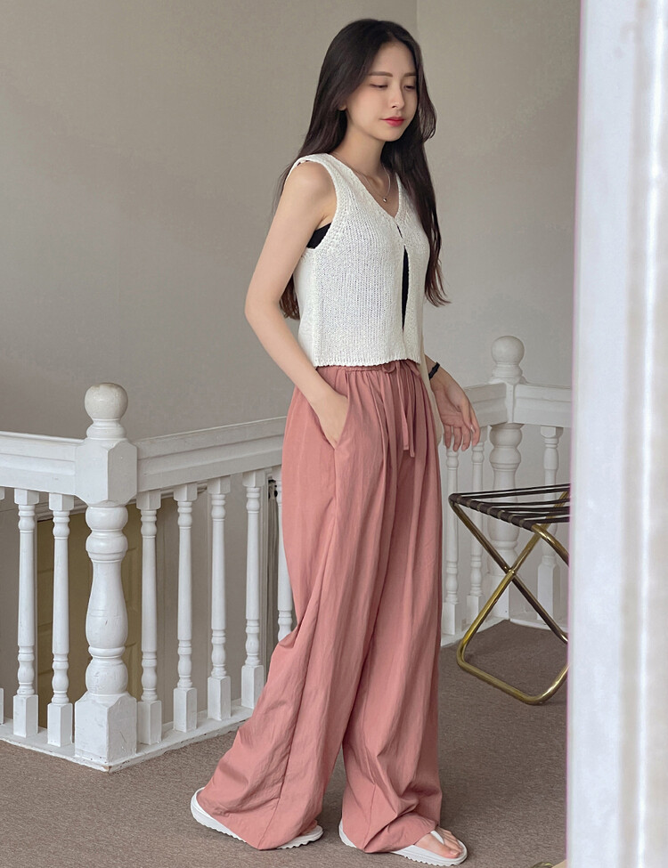 토스 매트 밴딩 롱팬츠 브릭