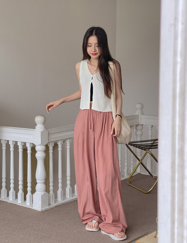 토스 매트 밴딩 롱팬츠 브릭