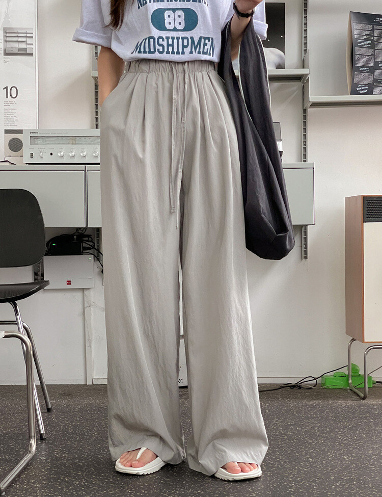 토스 매트 밴딩 롱팬츠 그레이