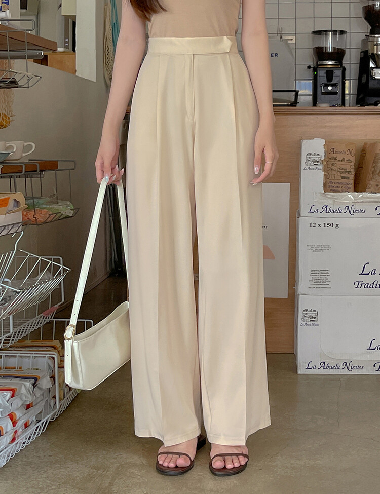 [150/160/170]身長別ワイドスラックス3種 BEIGE