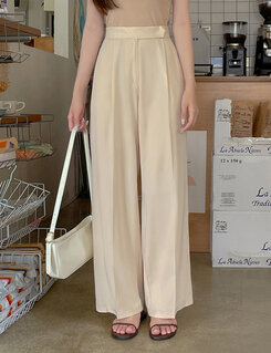 [150/160/170]身長別ワイドスラックス3種 BEIGE