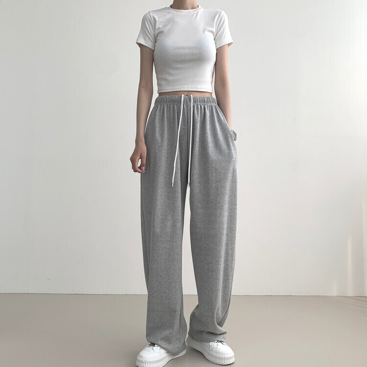 9Col비비드 컬러 롱와이드 밴딩 트레이닝 간절기 팬츠 메란지