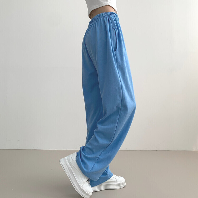 9Col비비드 컬러 롱와이드 밴딩 트레이닝 간절기 팬츠 소라