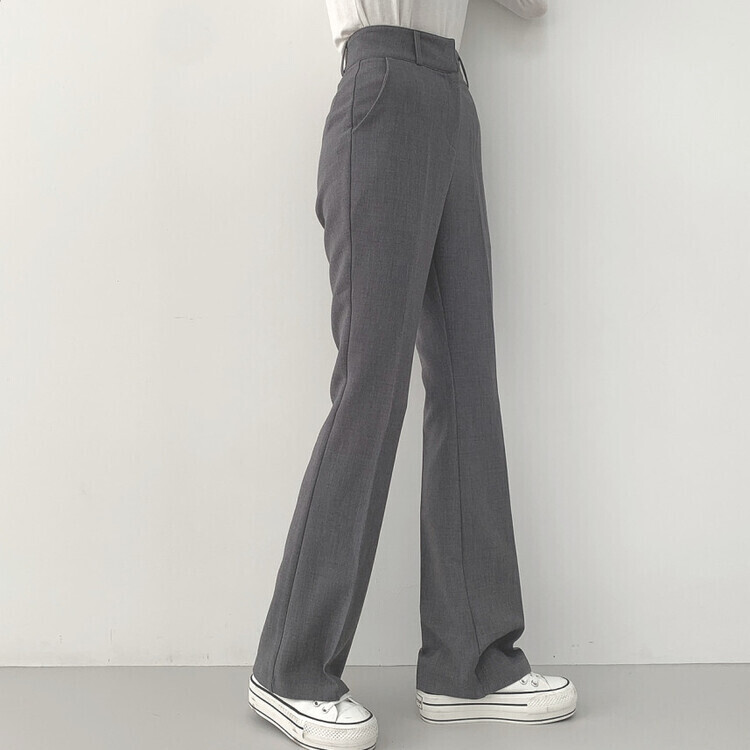 スリムブーツカットスラックス(丈選択可能/S~2XL)｜ロングパンツ｜韓国
