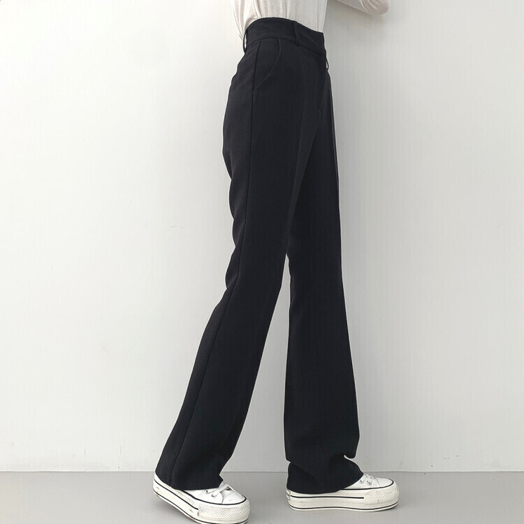 スリムブーツカットスラックス(丈選択可能/S~2XL)｜ロングパンツ｜韓国