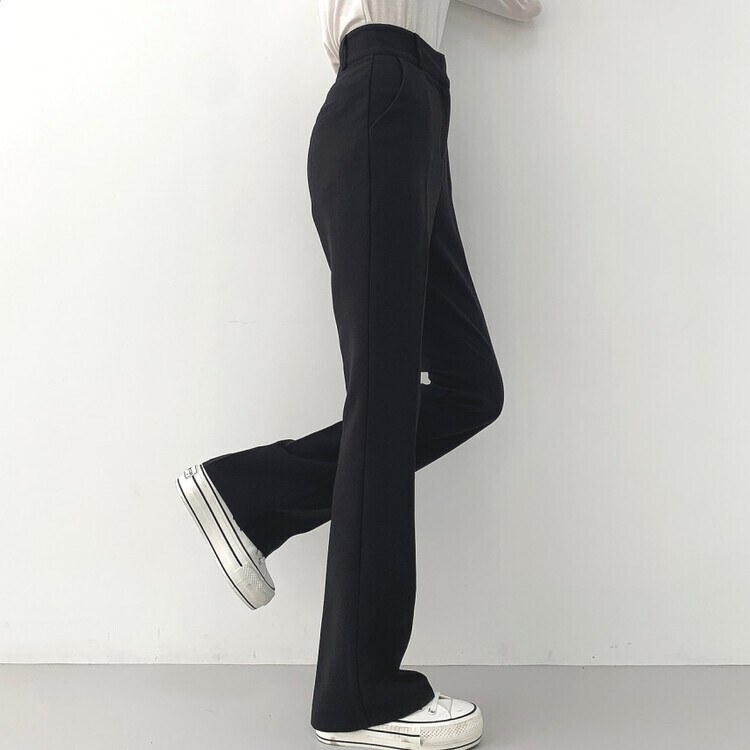 スリムブーツカットスラックス(丈選択可能/S~2XL)｜ロングパンツ｜韓国