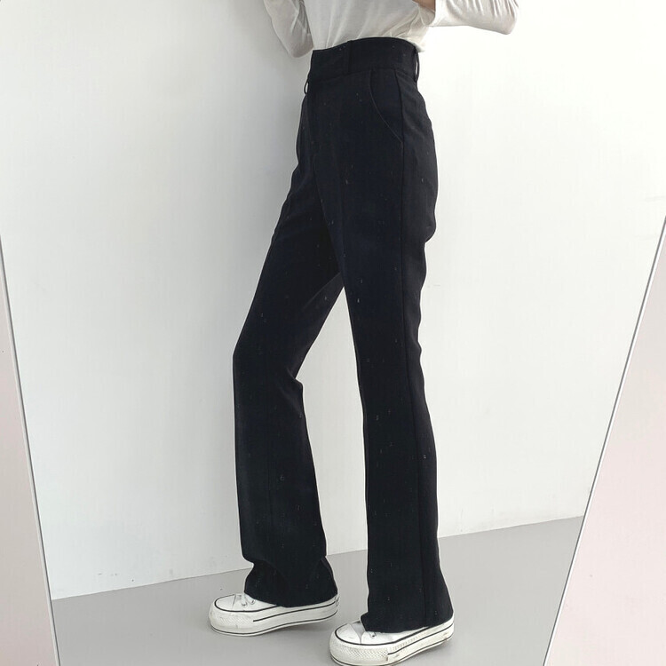 スリムブーツカットスラックス(丈選択可能/S~2XL)｜ロングパンツ｜韓国