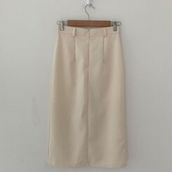 [SET]フロントスリットロングスカート+ベルト