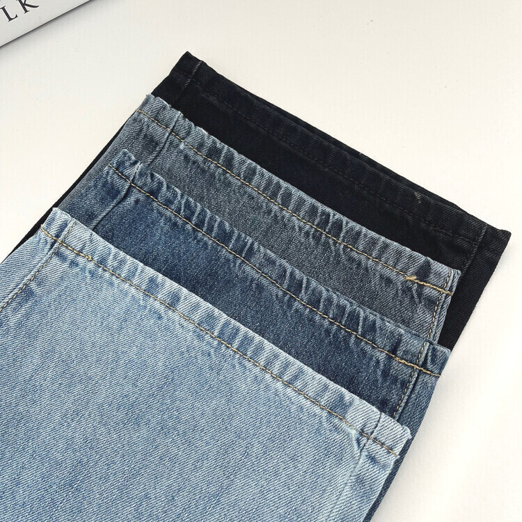 속밴딩 자신만만 워싱 롱와이드 극찬핏 데님팬츠