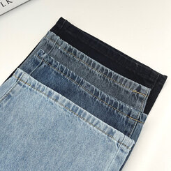 ウォッシングワイドロングデニムパンツ(丈選択可能/S~2XL)