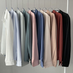 シークレットボタンルーズフィットシャツ10色