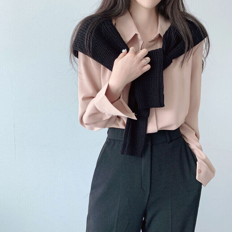 シークレットボタンルーズフィットシャツ10色 BEIGE