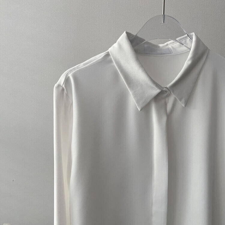 シークレットボタンルーズフィットシャツ10色