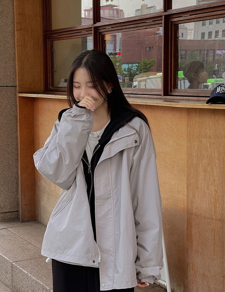 ハイネックウィンドブレーカー｜ジャンパー｜韓国ファッション通販 SONA