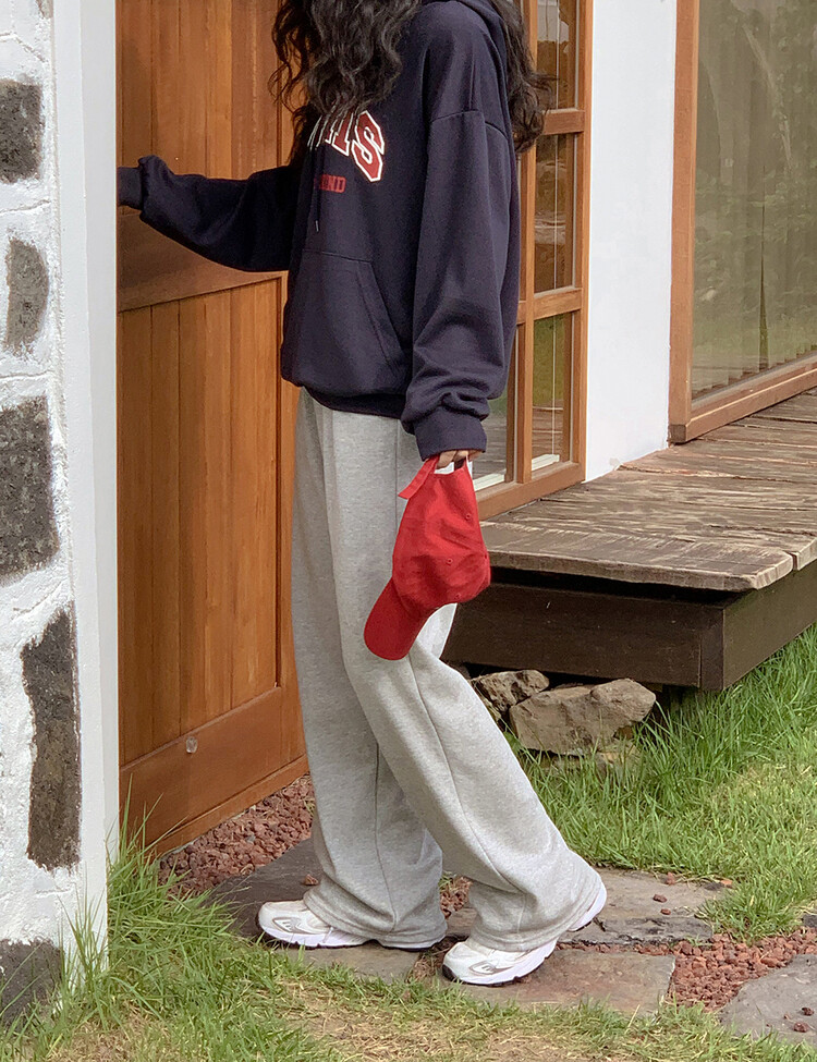 PARIS英文コットンフードパーカー ネイビー