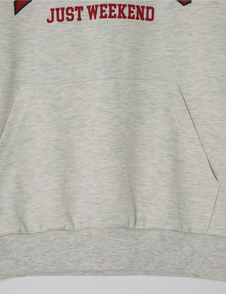 PARIS英文コットンフードパーカー