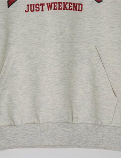 PARIS英文コットンフードパーカー