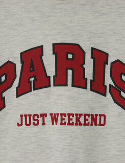 PARIS英文コットンフードパーカー