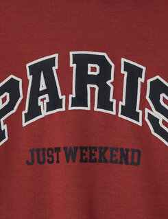 PARIS英文コットンフードパーカー