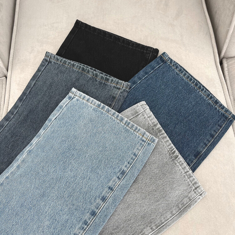 2XL인생 와이드 워싱 밴딩 롱와이드 제일 존예 데님팬츠