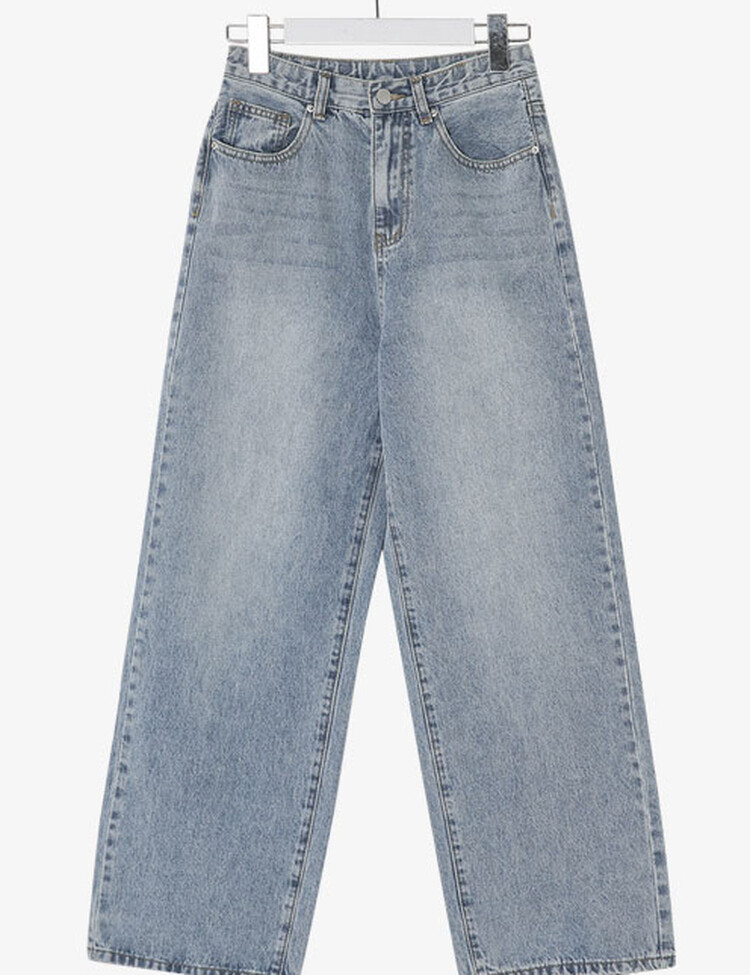 [숏,기본,롱~2XL] 와이드핏 밴딩 데님 팬츠 (5color)