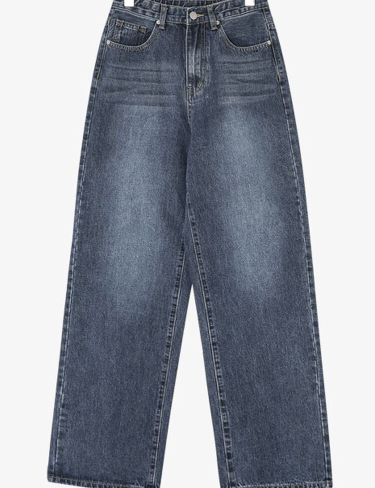 [숏,기본,롱~2XL] 와이드핏 밴딩 데님 팬츠 (5color)