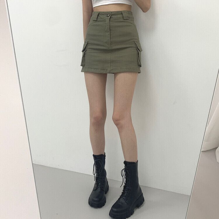 FERRAGAMO直営店パッチポケット付きミニスカート パッチポケット カルゼスカート（膝丈スカート） | UNTITLED