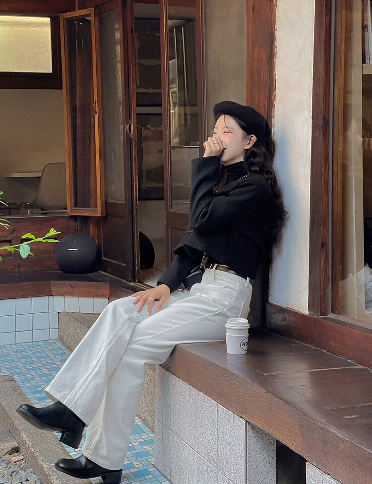 ✨리뷰극찬✨ 프렌치 시크 노카라 브이넥 트위드 자켓 블랙(브이넥)