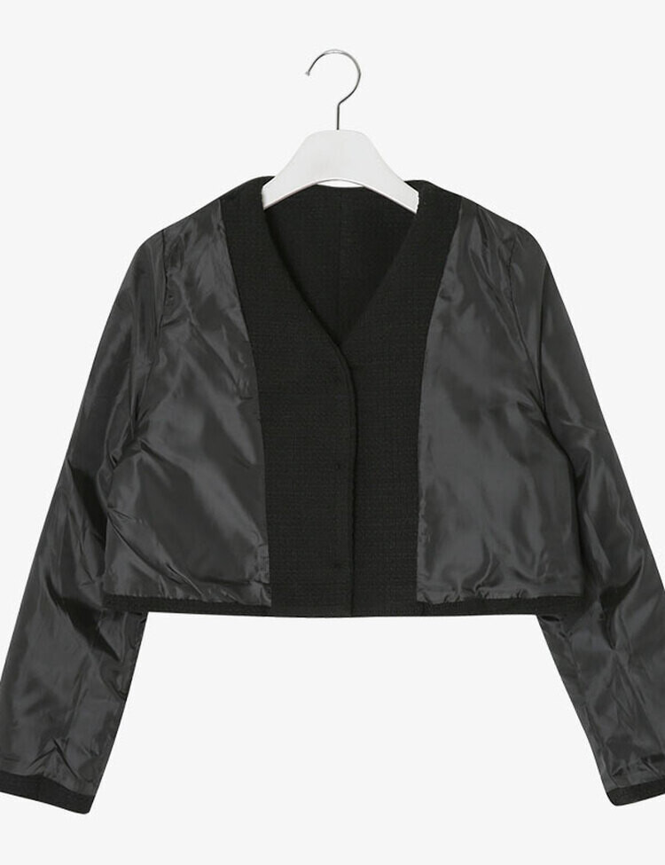 ✨리뷰극찬✨ 프렌치 시크 노카라 브이넥 트위드 자켓