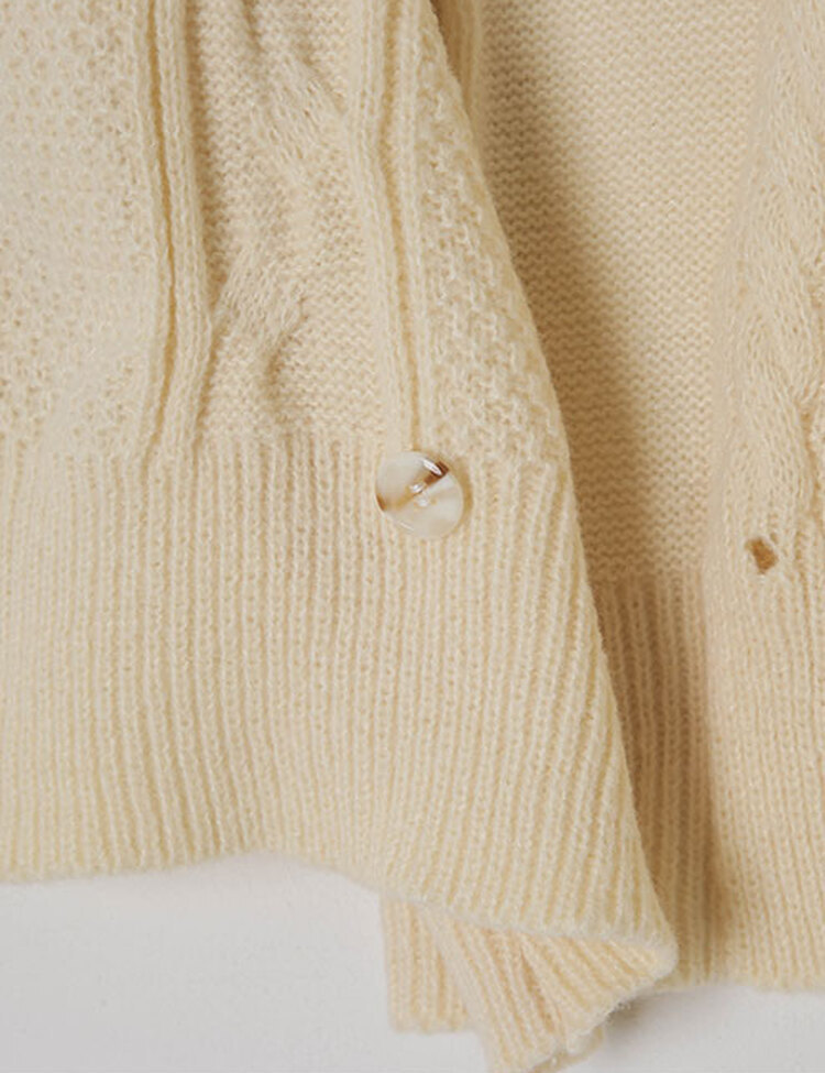 디데이 브이넥 니트 가디건