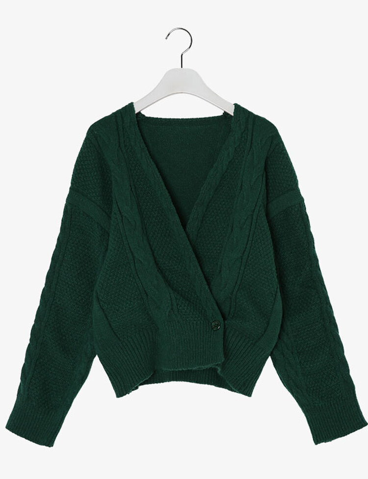 디데이 브이넥 니트 가디건