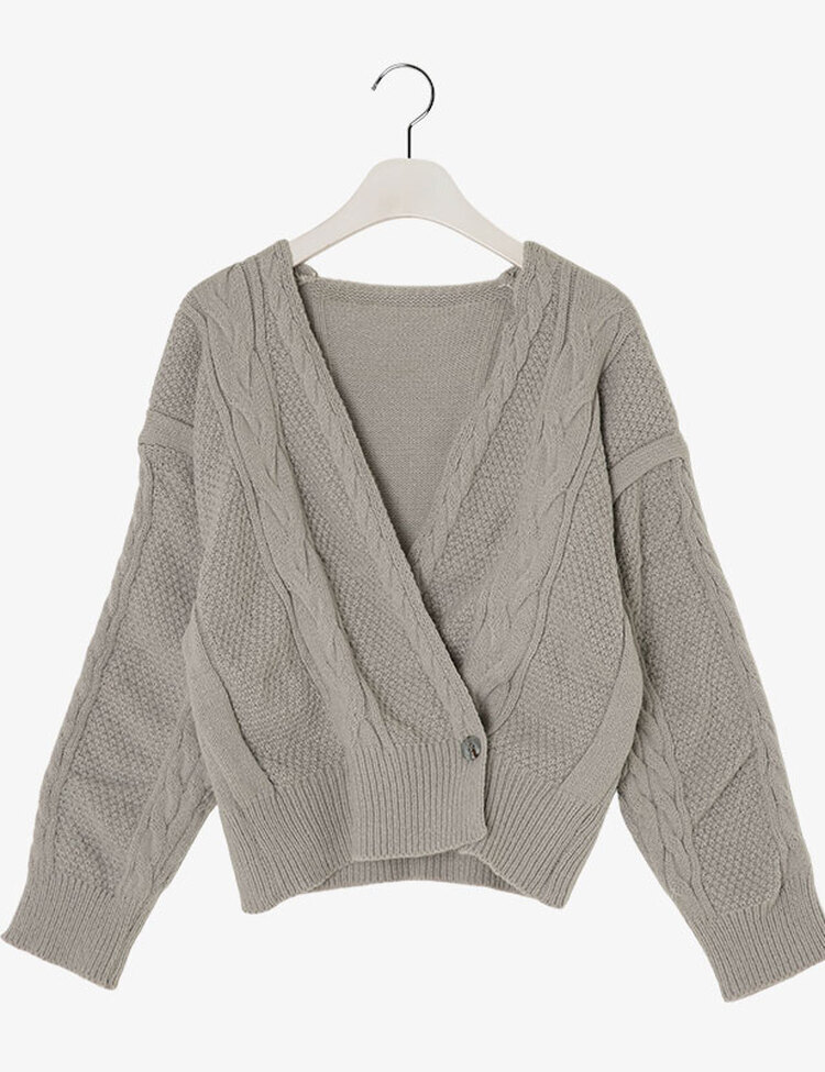 디데이 브이넥 니트 가디건