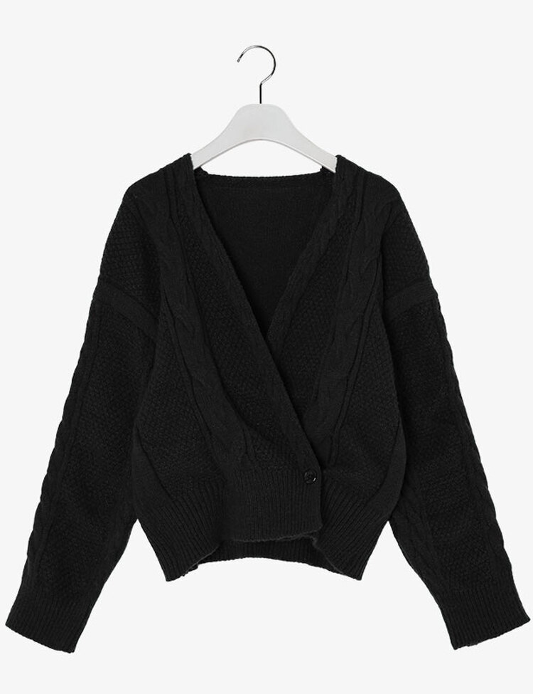 디데이 브이넥 니트 가디건