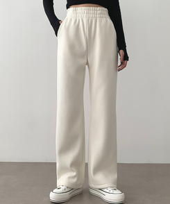 코듀로이 융털기모 골덴 투웨이 롱와이드 조거 따돗 팬츠 베이지