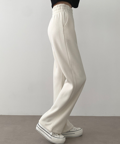 코듀로이 융털기모 골덴 투웨이 롱와이드 조거 따돗 팬츠 베이지