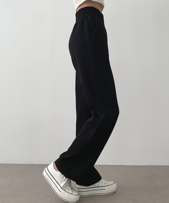 코듀로이 융털기모 골덴 투웨이 롱와이드 조거 따돗 팬츠 블랙