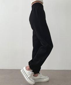 코듀로이 융털기모 골덴 투웨이 롱와이드 조거 따돗 팬츠 블랙