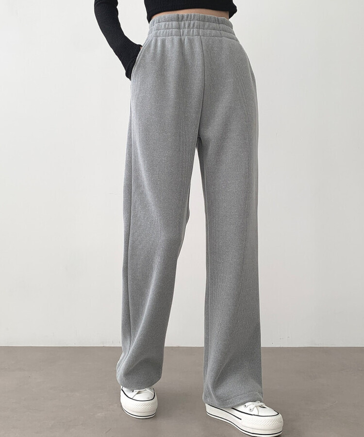 코듀로이 융털기모 골덴 투웨이 롱와이드 조거 따돗 팬츠 그레이