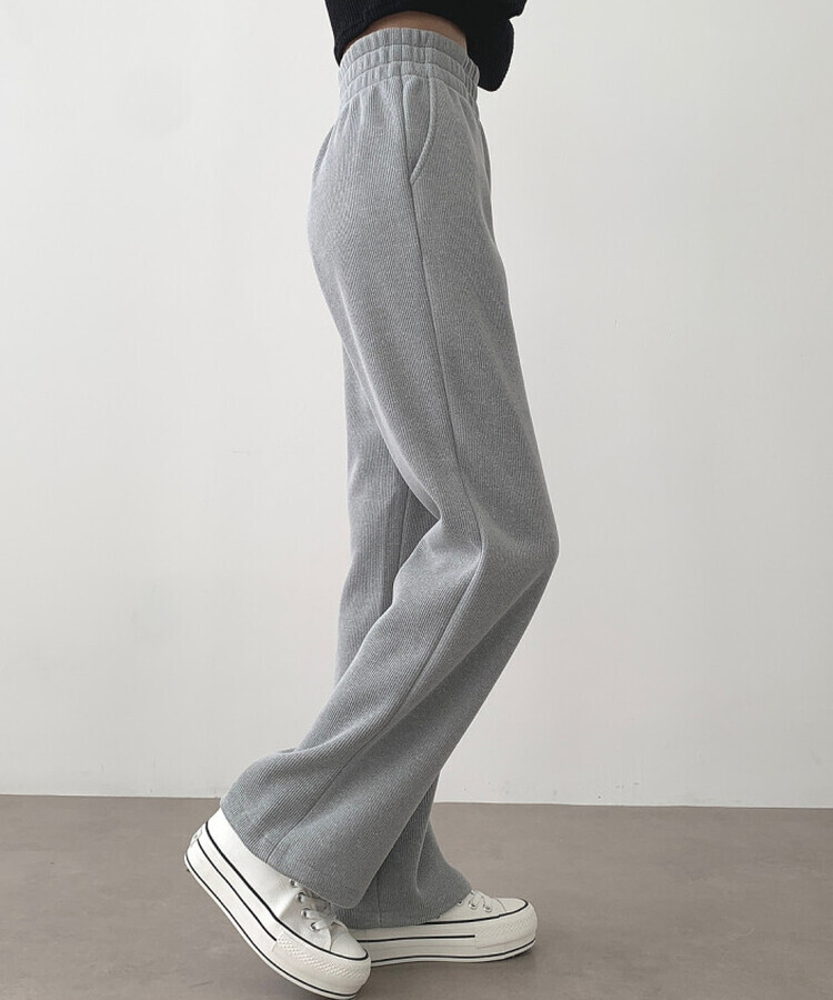 코듀로이 융털기모 골덴 투웨이 롱와이드 조거 따돗 팬츠 그레이