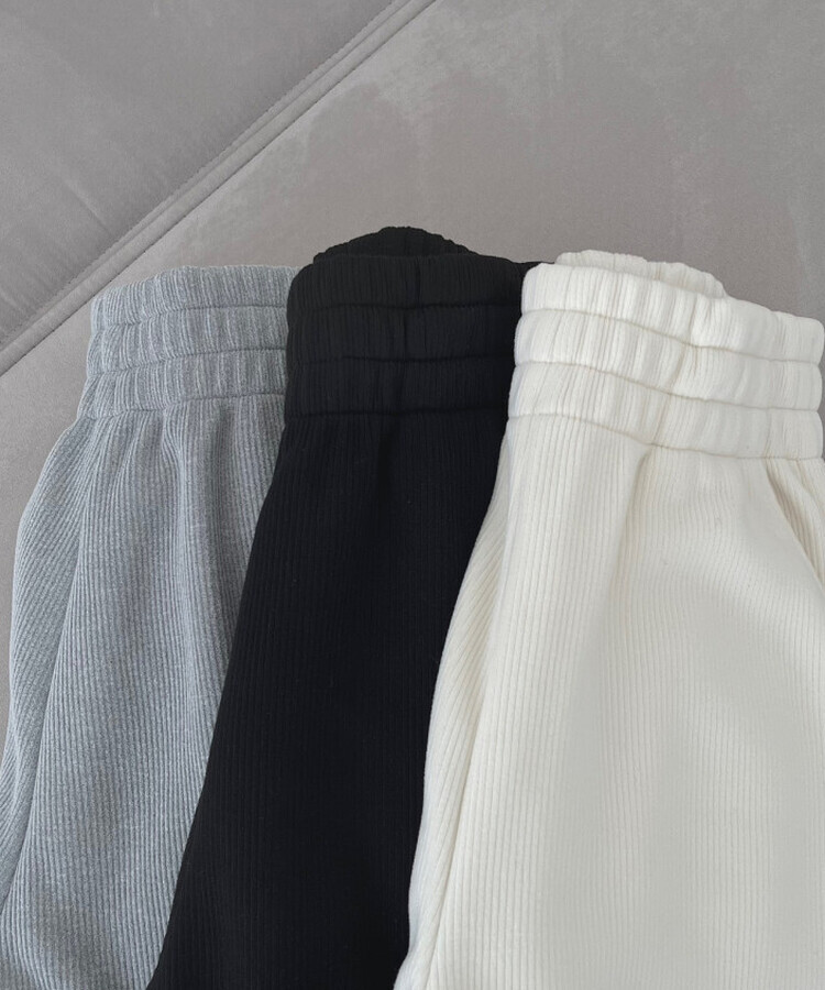 코듀로이 융털기모 골덴 투웨이 롱와이드 조거 따돗 팬츠