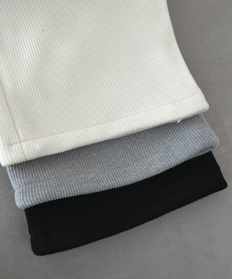 코듀로이 융털기모 골덴 투웨이 롱와이드 조거 따돗 팬츠