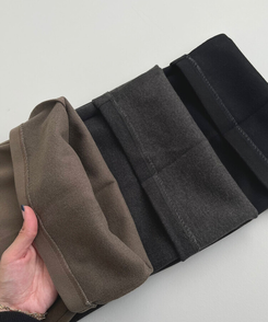 起毛ピンタックワイドスラックス(後ろゴム/丈選択可能)