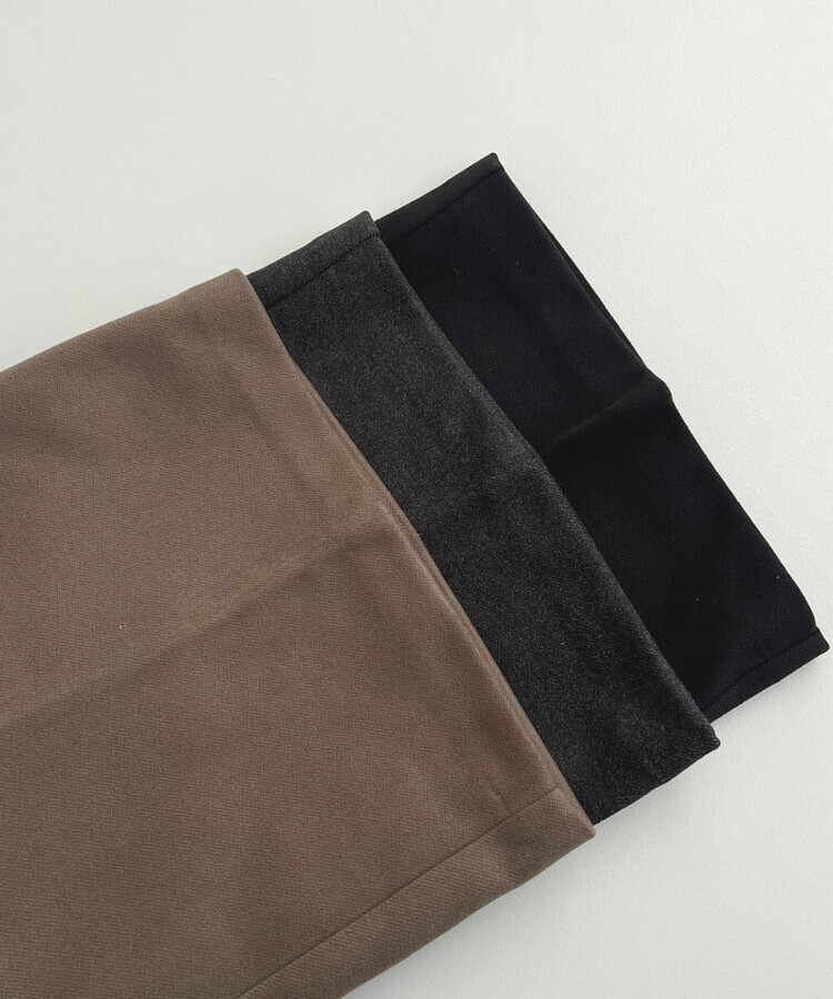 起毛ピンタックワイドスラックス(後ろゴム/丈選択可能)